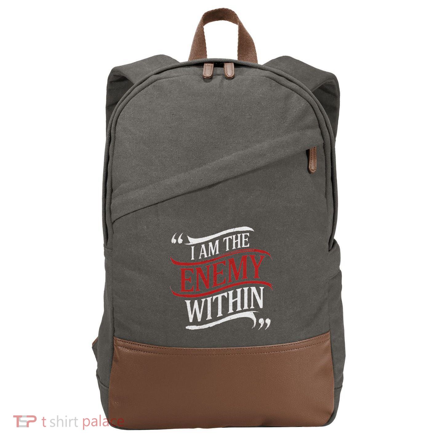 I Am The Enemy Within Cotton Canvas Backpack