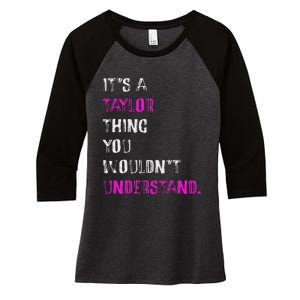 ItS A Taylor Thing Unique Style Women's Tri-Blend 3/4-Sleeve Raglan Shirt