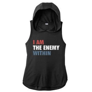 I Am The Enemy Within Ladies PosiCharge Tri-Blend Wicking Draft Hoodie Tank