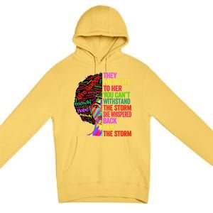 I Am The Storm Black History Month Funny Juneteenth Gift Premium Pullover Hoodie