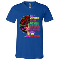 I Am The Storm Black History Month Funny Juneteenth Gift V-Neck T-Shirt