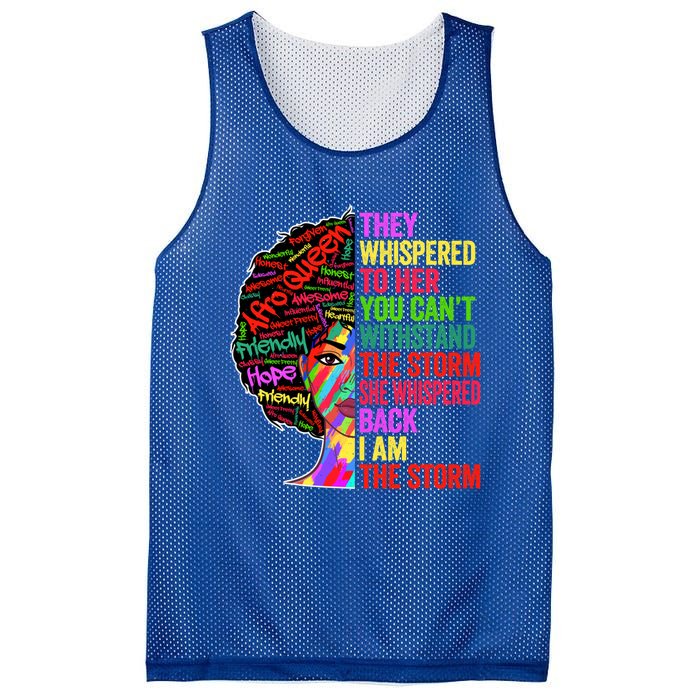 I Am The Storm Black History Month Funny Juneteenth Gift Mesh Reversible Basketball Jersey Tank