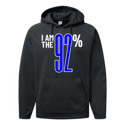 I Am The 92 Club Black Women Vote Black Women We Are Tired Performance Fleece Hoodie