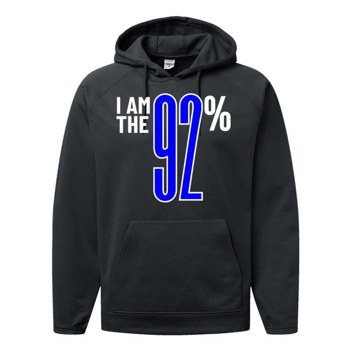 I Am The 92 Club Black Women Vote Black Women We Are Tired Performance Fleece Hoodie