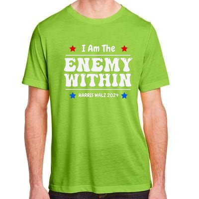 I Am The Enemy Withinharris Walz 2024 Groovy Adult ChromaSoft Performance T-Shirt