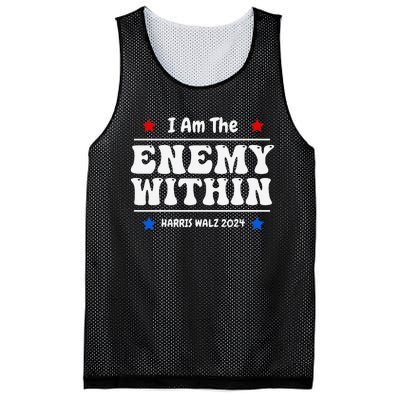 I Am The Enemy Withinharris Walz 2024 Groovy Mesh Reversible Basketball Jersey Tank