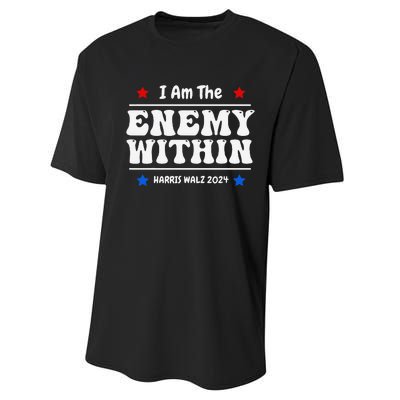 I Am The Enemy Withinharris Walz 2024 Groovy Performance Sprint T-Shirt