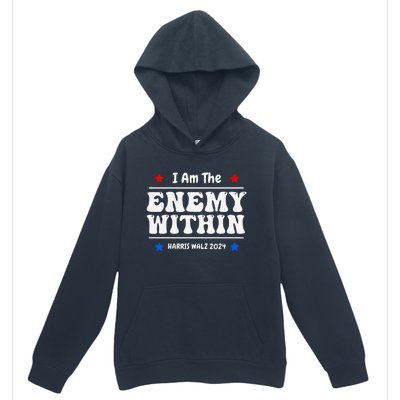 I Am The Enemy Withinharris Walz 2024 Groovy Urban Pullover Hoodie