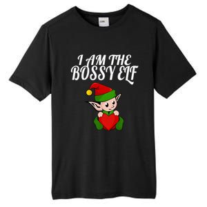 I Am The Bossy Elf Christmas Tall Fusion ChromaSoft Performance T-Shirt