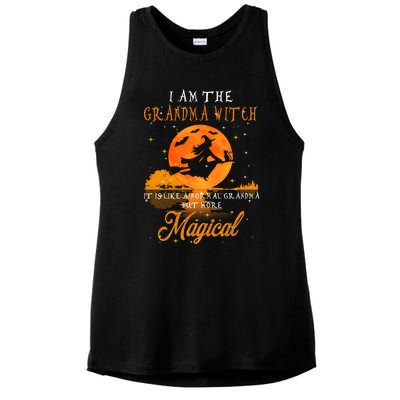 I Am The Grandma Witch Halloween Gift Ladies PosiCharge Tri-Blend Wicking Tank