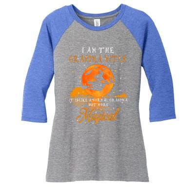 I Am The Grandma Witch Halloween Gift Women's Tri-Blend 3/4-Sleeve Raglan Shirt