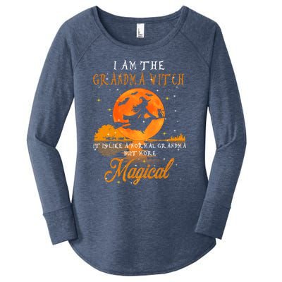 I Am The Grandma Witch Halloween Gift Women's Perfect Tri Tunic Long Sleeve Shirt