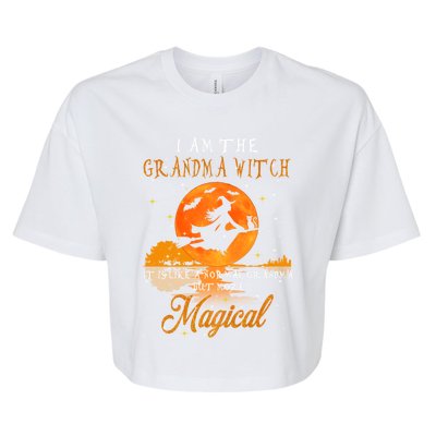 I Am The Grandma Witch Halloween Gift Bella+Canvas Jersey Crop Tee