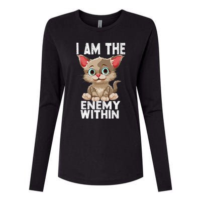 I Am The Enemy Withinharris Walz 2024 Enemy Within Womens Cotton Relaxed Long Sleeve T-Shirt