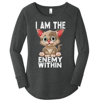 I Am The Enemy Withinharris Walz 2024 Enemy Within Women's Perfect Tri Tunic Long Sleeve Shirt