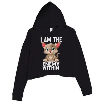 I Am The Enemy Withinharris Walz 2024 Enemy Within Crop Fleece Hoodie