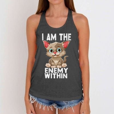 I Am The Enemy Withinharris Walz 2024 Enemy Within Women's Knotted Racerback Tank