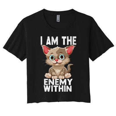 I Am The Enemy Withinharris Walz 2024 Enemy Within Women's Crop Top Tee