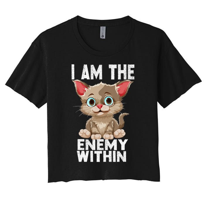 I Am The Enemy Withinharris Walz 2024 Enemy Within Women's Crop Top Tee