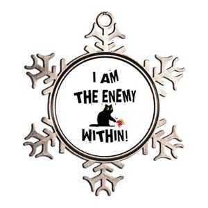 I Am The Enemy Within Kamala Harris Donald Trump 2024 Metallic Star Ornament