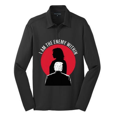 I Am The Enemy Within – Kamala Harris 2024 Silk Touch Performance Long Sleeve Polo