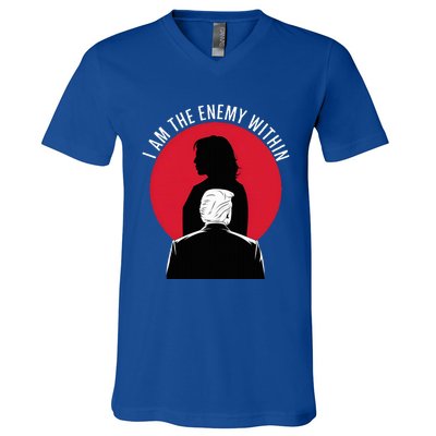 I Am The Enemy Within – Kamala Harris 2024 V-Neck T-Shirt