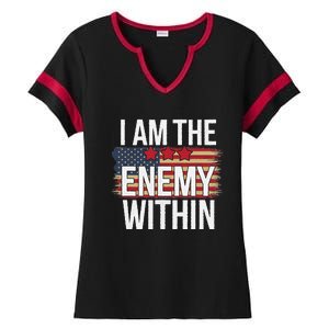 I Am The Enemy Within Kamala Harris Vs Trump Ladies Halftime Notch Neck Tee