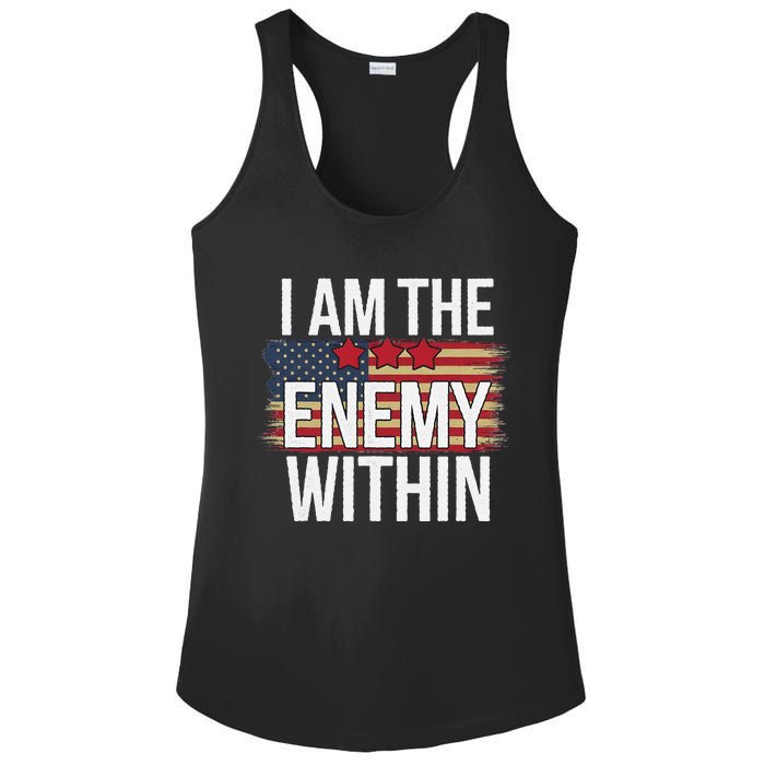 I Am The Enemy Within Kamala Harris Vs Trump Ladies PosiCharge Competitor Racerback Tank