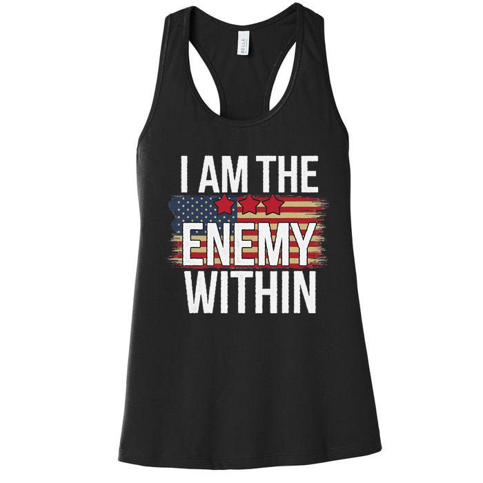 I Am The Enemy Within Kamala Harris Vs Trump Women's Racerback Tank