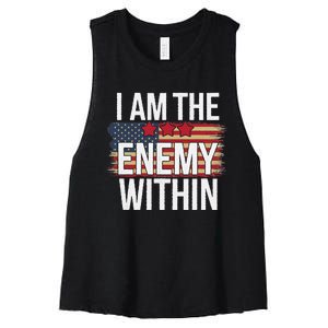 I Am The Enemy Within Kamala Harris Vs Trump Women's Racerback Cropped Tank