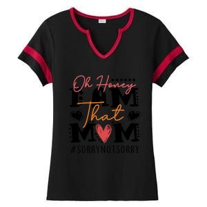 I Am That Mom Gift Mom Heart MotherS Day Meaningful Gift Ladies Halftime Notch Neck Tee