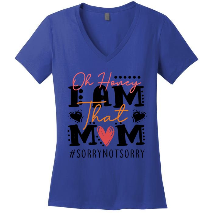 I Am That Mom Gift Mom Heart MotherS Day Meaningful Gift Women's V-Neck T-Shirt