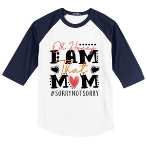 I Am That Mom Gift Mom Heart MotherS Day Meaningful Gift Baseball Sleeve Shirt