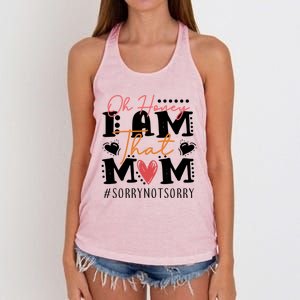 I Am That Mom Gift Mom Heart MotherS Day Meaningful Gift Women's Knotted Racerback Tank