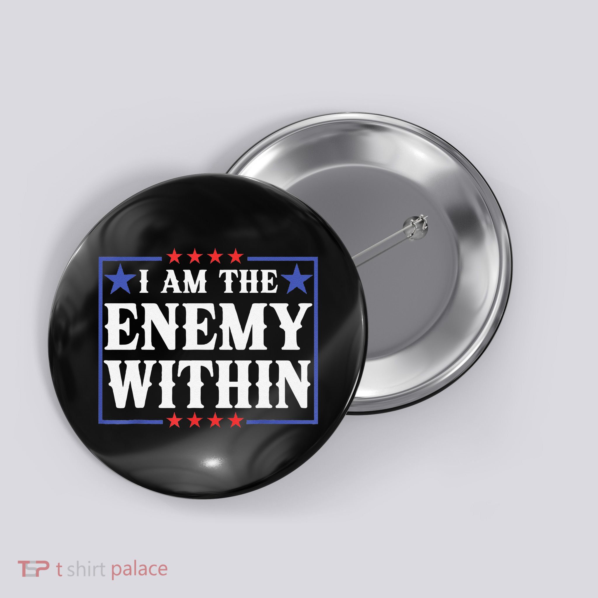 I Am The Enemy Within Pun Button