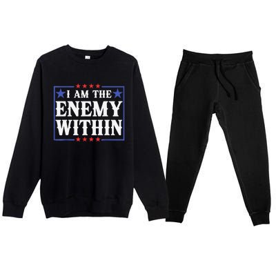 I Am The Enemy Within Pun Premium Crewneck Sweatsuit Set