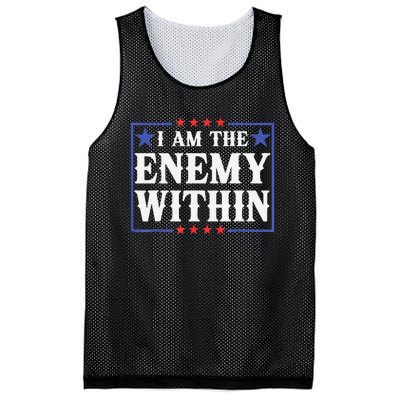 I Am The Enemy Within Pun Mesh Reversible Basketball Jersey Tank