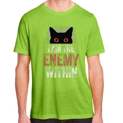 I Am The Enemy Within Pun Cat Owners Adult ChromaSoft Performance T-Shirt