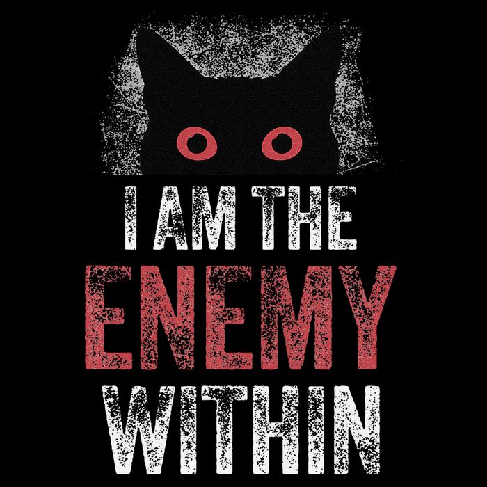 I Am The Enemy Within Pun Cat Owners 16 in Basic Backpack
