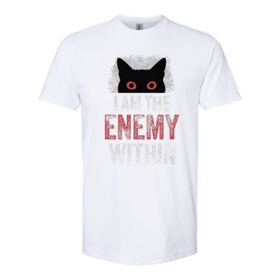 I Am The Enemy Within Pun Cat Owners Softstyle CVC T-Shirt