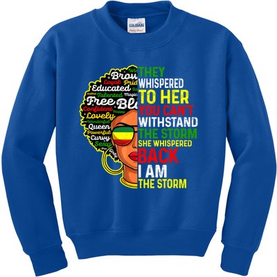 I Am The Storm Juneteenth Black History Month Meaningful Gift Kids Sweatshirt