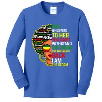 I Am The Storm Juneteenth Black History Month Meaningful Gift Kids Long Sleeve Shirt