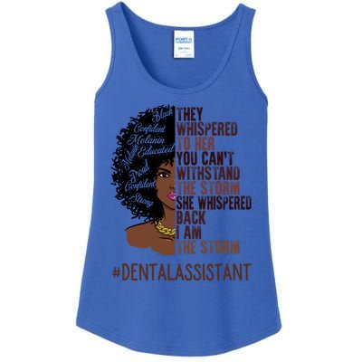 I Am The Storm Dental Assistant African American Gift Ladies Essential Tank