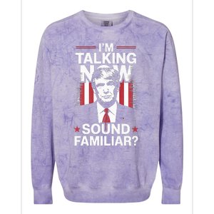 I Am Talking Now Trump Harris Debate 2024 Colorblast Crewneck Sweatshirt