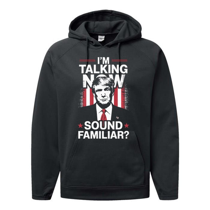 I Am Talking Now Trump Harris Debate 2024 Performance Fleece Hoodie