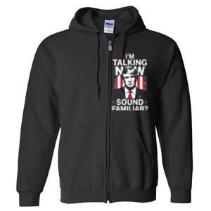 I Am Talking Now Trump Harris Debate 2024 Full Zip Hoodie