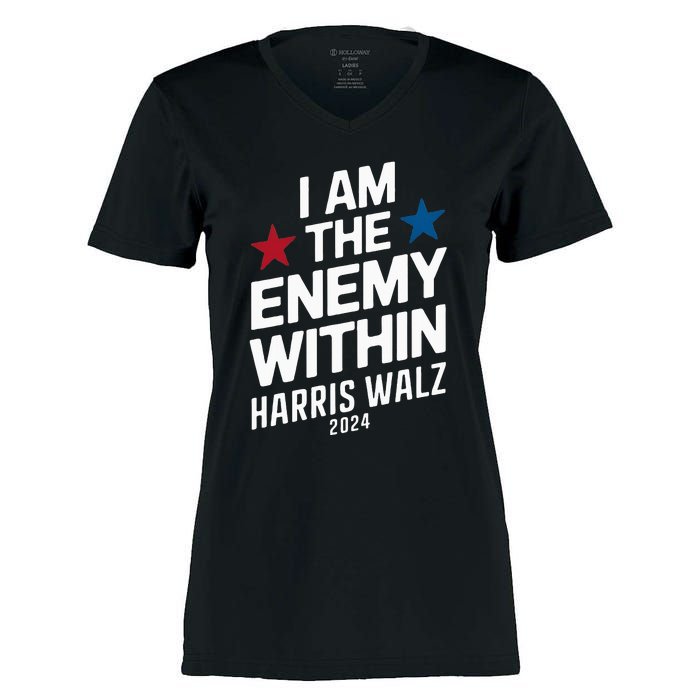 I Am The Enemy Within Women's Momentum V-Neck T-Shirt