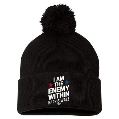 I Am The Enemy Within Pom Pom 12in Knit Beanie