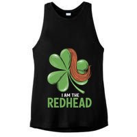 I Am The Redhead Dibs On The Redhead Funny St. Patricks Day Ladies PosiCharge Tri-Blend Wicking Tank