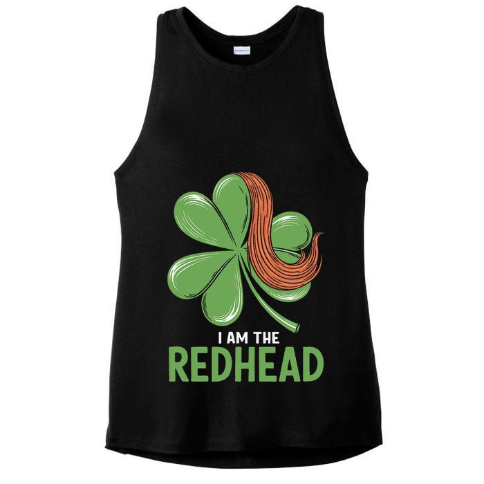 I Am The Redhead Dibs On The Redhead Funny St. Patricks Day Ladies PosiCharge Tri-Blend Wicking Tank